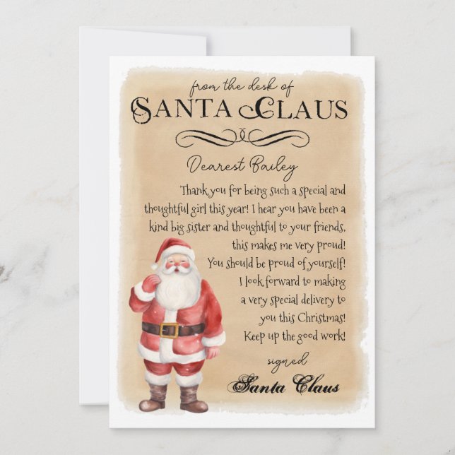 Personalisierter Brief von Weihnachtsdrucken Einladung (Vorderseite)