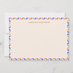 Personalisierter Briefpapiername Helle Pastellgren Dankeskarte