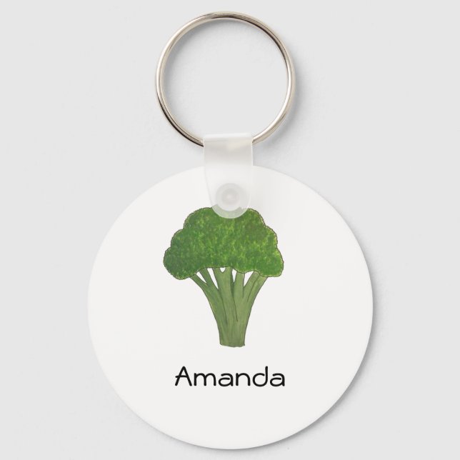 Personalisierter Broccoli Schlüsselring Schlüsselanhänger (Vorderseite)