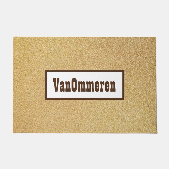 Personalisierter BROWN UND TAN Classic Fußmatte (Vorderseite)