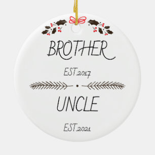 Personalisierter Bruder bis zum Ende des benutzerd Keramik Ornament