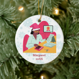 Personalisierter Buchhalter Fügen Sie einen Namen  Keramik Ornament