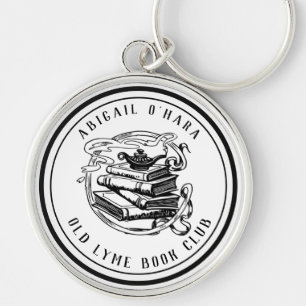 Personalisierter Buchklub - Schwarz Vintag Schlüsselanhänger
