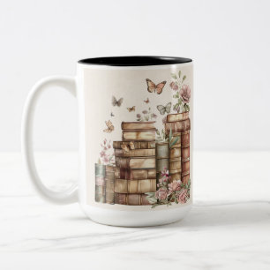 Personalisierter Buchliebhaber-Becher mit individu Zweifarbige Tasse
