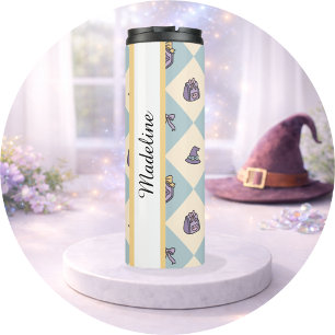 Personalisierter Buchliebhaber-Tumbler-Zauberer Bl Thermosbecher