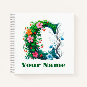 Personalisierter Buchstabe C Notizbuch