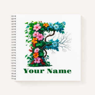Personalisierter Buchstabe F Notizbuch