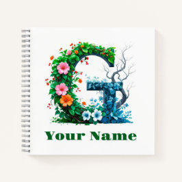 Personalisierter Buchstabe G Notizbuch
