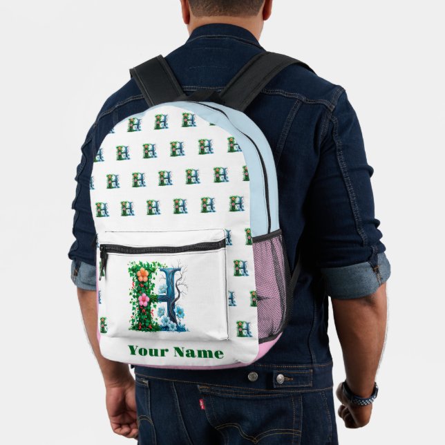 Personalisierter Buchstabe H Bedruckter Rucksack (Insitu (Modell))