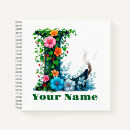 Personalisierter Buchstabe L Notizbuch