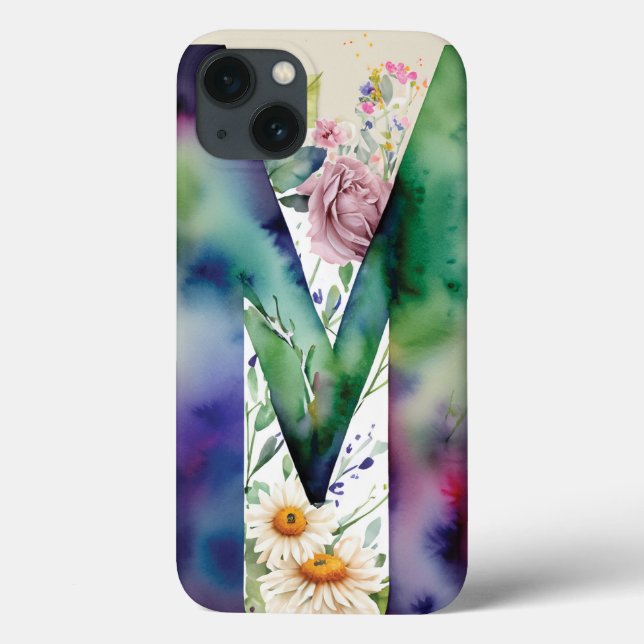 Personalisierter Buchstabe M Elegantes Wasser Case-Mate iPhone Hülle (Rückseite)