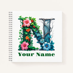 Personalisierter Buchstabe N Notizbuch