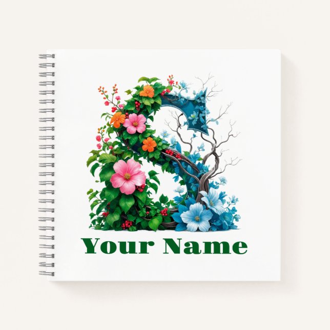 Personalisierter Buchstabe S Notizbuch (Vorderseite)