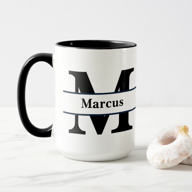 Personalisierter Buchstabe und Name Tasse (Mit Donut)