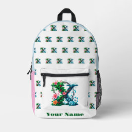 Personalisierter Buchstabe X Bedruckter Rucksack