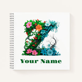Personalisierter Buchstabe Z Notizbuch