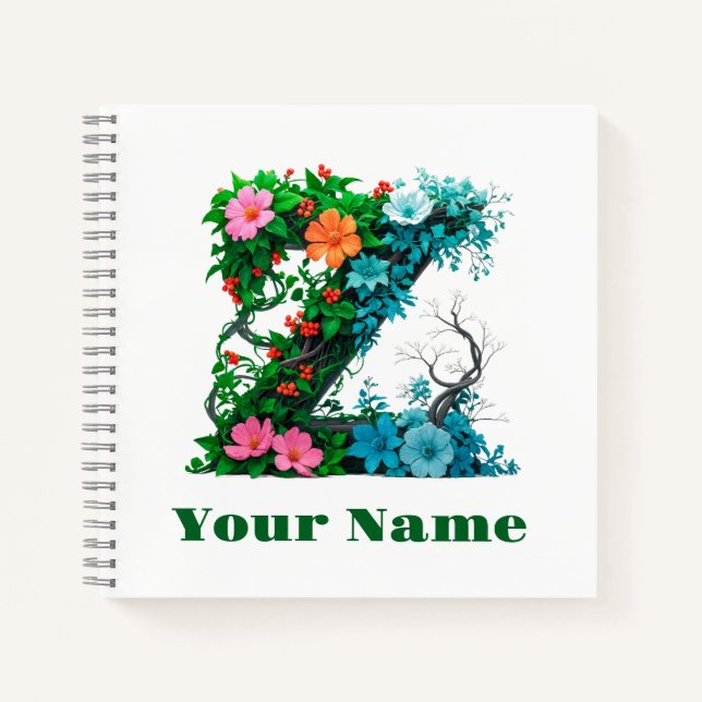 Personalisierter Buchstabe Z Notizbuch (Vorderseite)