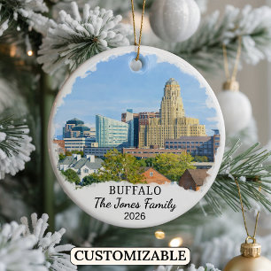 Personalisierter Buffalo-Schmuck, Individuelles Ne Keramik Ornament