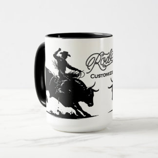 Personalisierter Bull Rider Rodeo Tasse