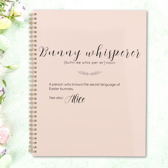 Personalisierter Bunny Whisperer Planer in Rosa (Personalized Bunny Whisperer Planner in Blush Pink)