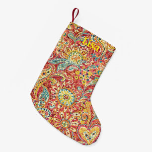 Personalisierter bunter blumenreicher Weihnachtsfe Kleiner Weihnachtsstrumpf