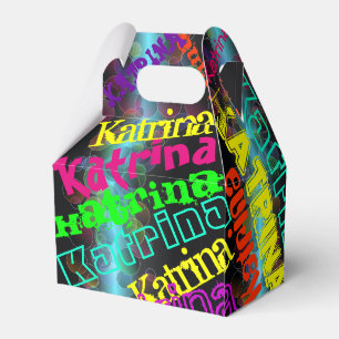 Personalisierter bunter geschenkschachtel