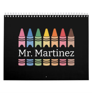 Personalisierter Buntstift Lehrer Name Süße Rückke Kalender
