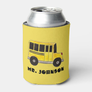 Personalisierter Bus-Fahrer der Big Yellow School Dosenkühler