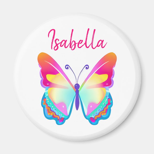 Personalisierter Butterfly-Personalisierter Name Magnet (Vorne)
