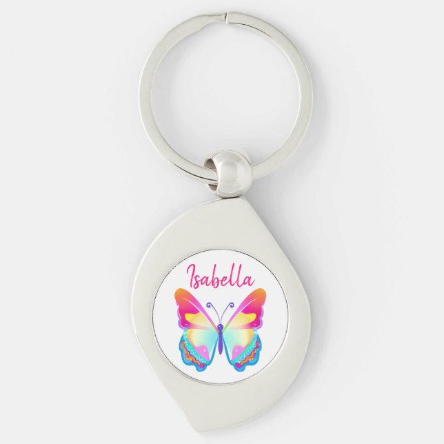 Personalisierter Butterfly-Personalisierter Name Schlüsselanhänger (Vorderseite)