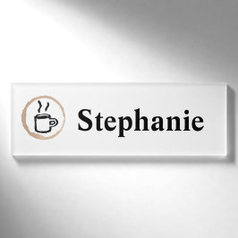 Personalisierter Café Barista Kaffee Namenschild