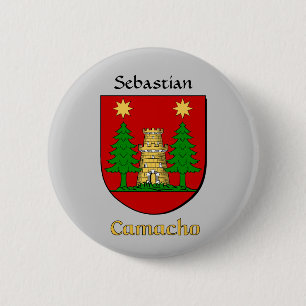 Personalisierter Camacho Historischer Schild Button