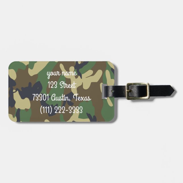 Personalisierter Camouflage-Gepäck-Umbau Gepäckanhänger (Vorderseite horizontal)