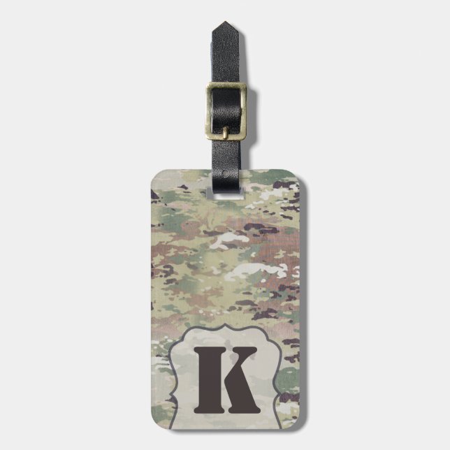 Personalisierter Camouflage-Uniform-Nocken der Gepäckanhänger (Vorderseite vertikal)
