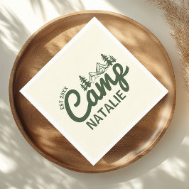 Personalisierter Camp-Junggeselinnen-Abschied Serviette