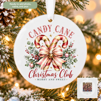Personalisierter Candy Cane Christmas Club Ornament