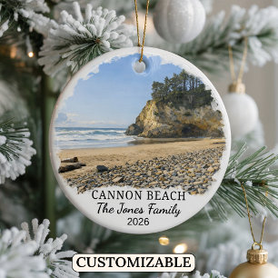 Personalisierter Cannon Beach-Schmuck, Benutzerdef Keramik Ornament