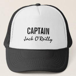 Personalisierter Captain Black und White Truckerkappe