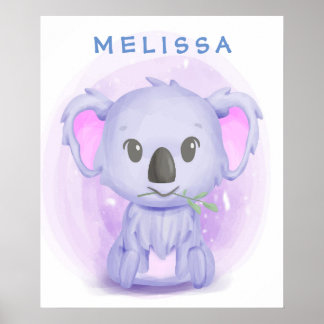 Personalisierter Cartoon Baby Koala 001 Poster