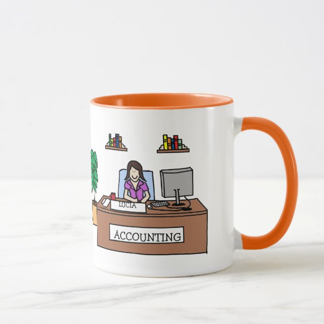 Personalisierter Cartoonbecher Buchhalter CPA Tasse (Rechts)