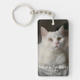 Personalisierter Cat Memorial Foto Schlüsselanhäng Schlüsselanhänger