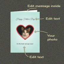 Personalisierter Cat Papa Foto Vathage Day