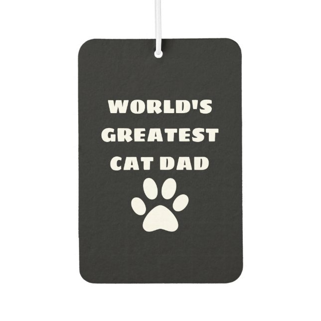 Personalisierter Cat-Vater mit dem größten Katzena Autolufterfrischer (Vorderseite)