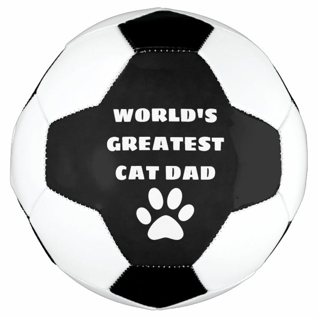 Personalisierter Cat-Vater mit dem größten Katzena Fußball (Vorderseite)