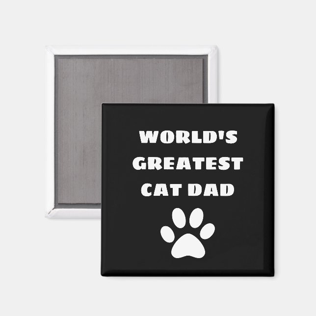 Personalisierter Cat-Vater mit dem größten Katzena Magnet (Vorderseite/Rückseite)