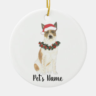 Personalisierter Cattledog Heeler (rot & weiß) Keramik Ornament