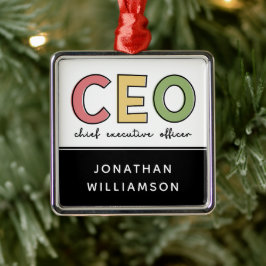 Personalisierter CEO Chief Führungskraft Officer B Ornament Aus Metall