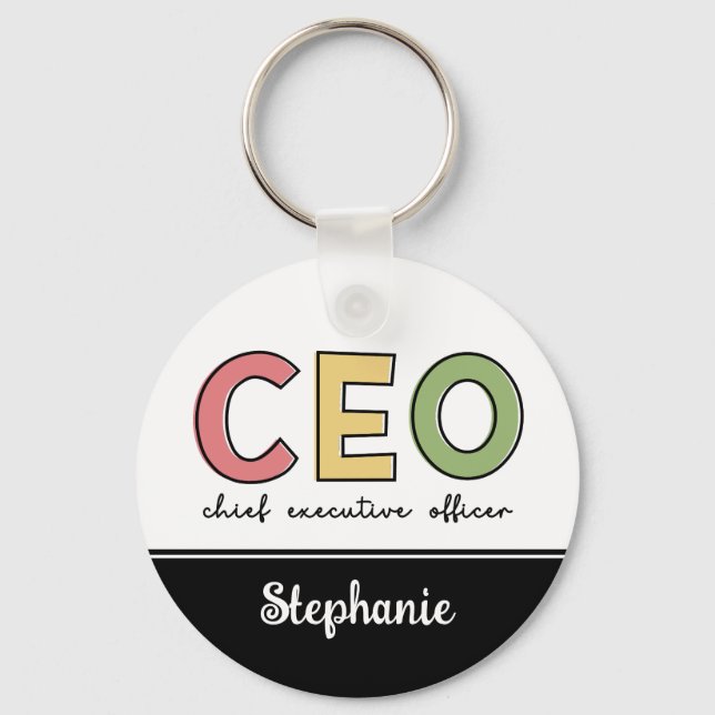 Personalisierter CEO Chief Führungskraft Officer B Schlüsselanhänger (Vorderseite)