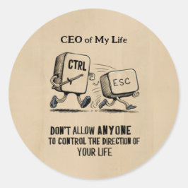 Personalisierter CEO von My Life Motivierend Stick Runder Aufkleber