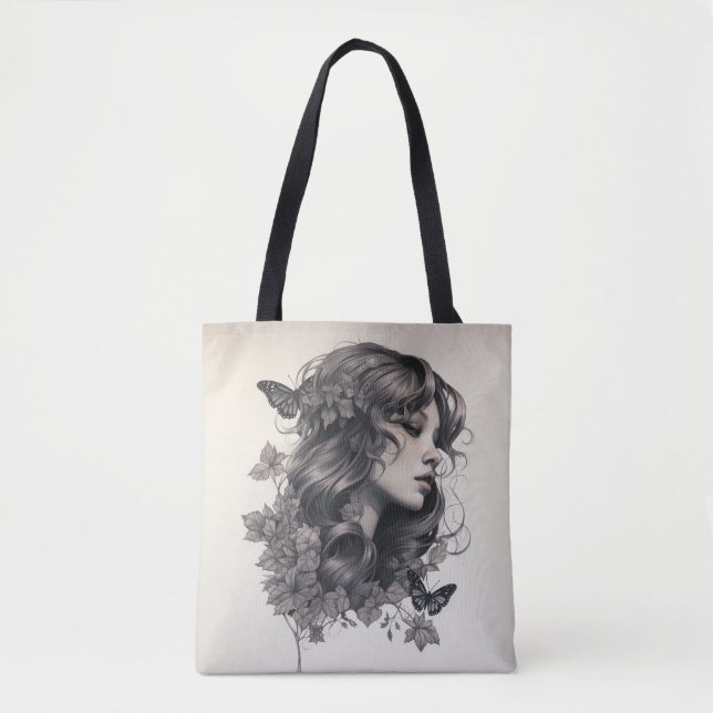 Personalisierter Champagne Ivory Floral Wedding Tasche (Vorderseite)